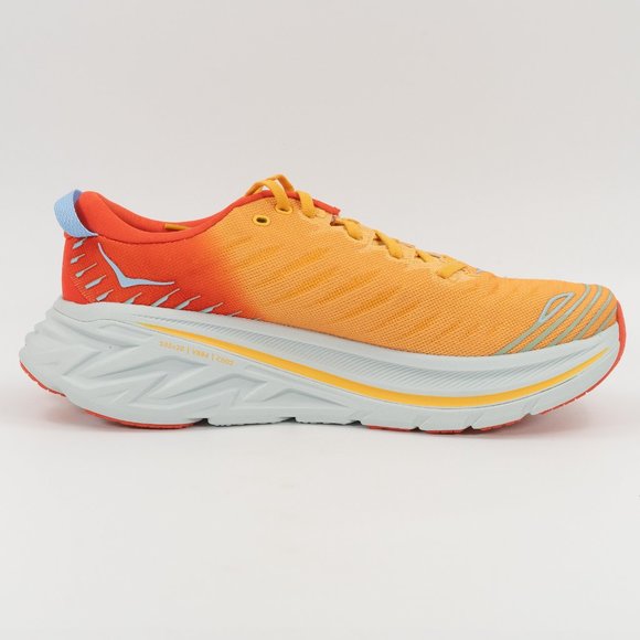 Hoka Men\'s Bondi X \'Fiesta Amber Yellow\' 1113512 size 12 D main image 8